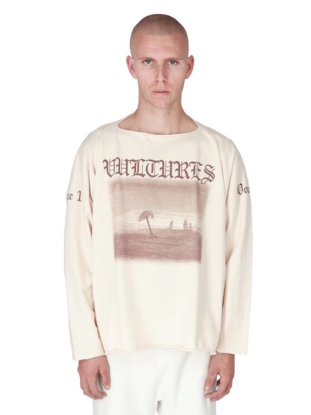 Yeezy Cream Crewneck Long Sleeve T Shirt 2 M/L